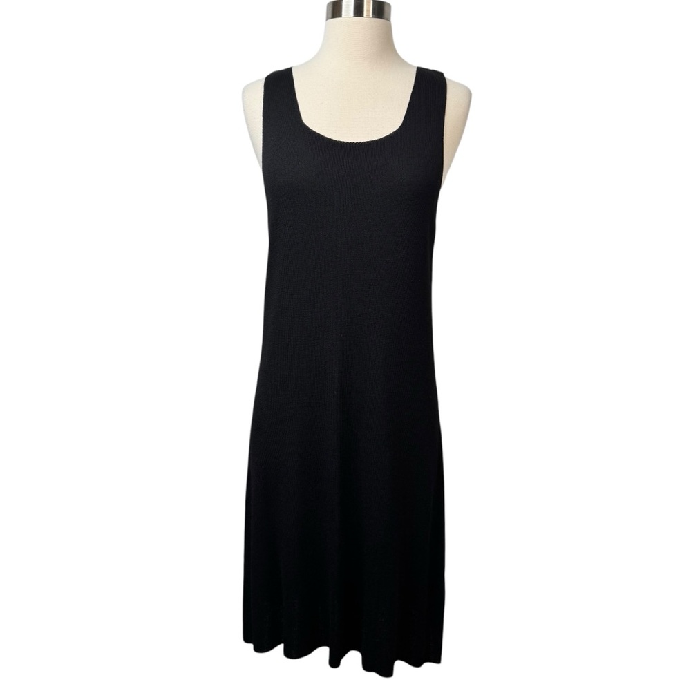 DKNY Essentials Black Sleeveless Knit Dress L